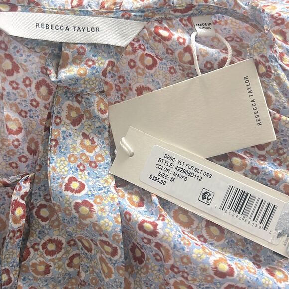 Rebecca Taylor Violet Fleur Belted Mini Dress, NWT, Size M - Picture 7 of 8